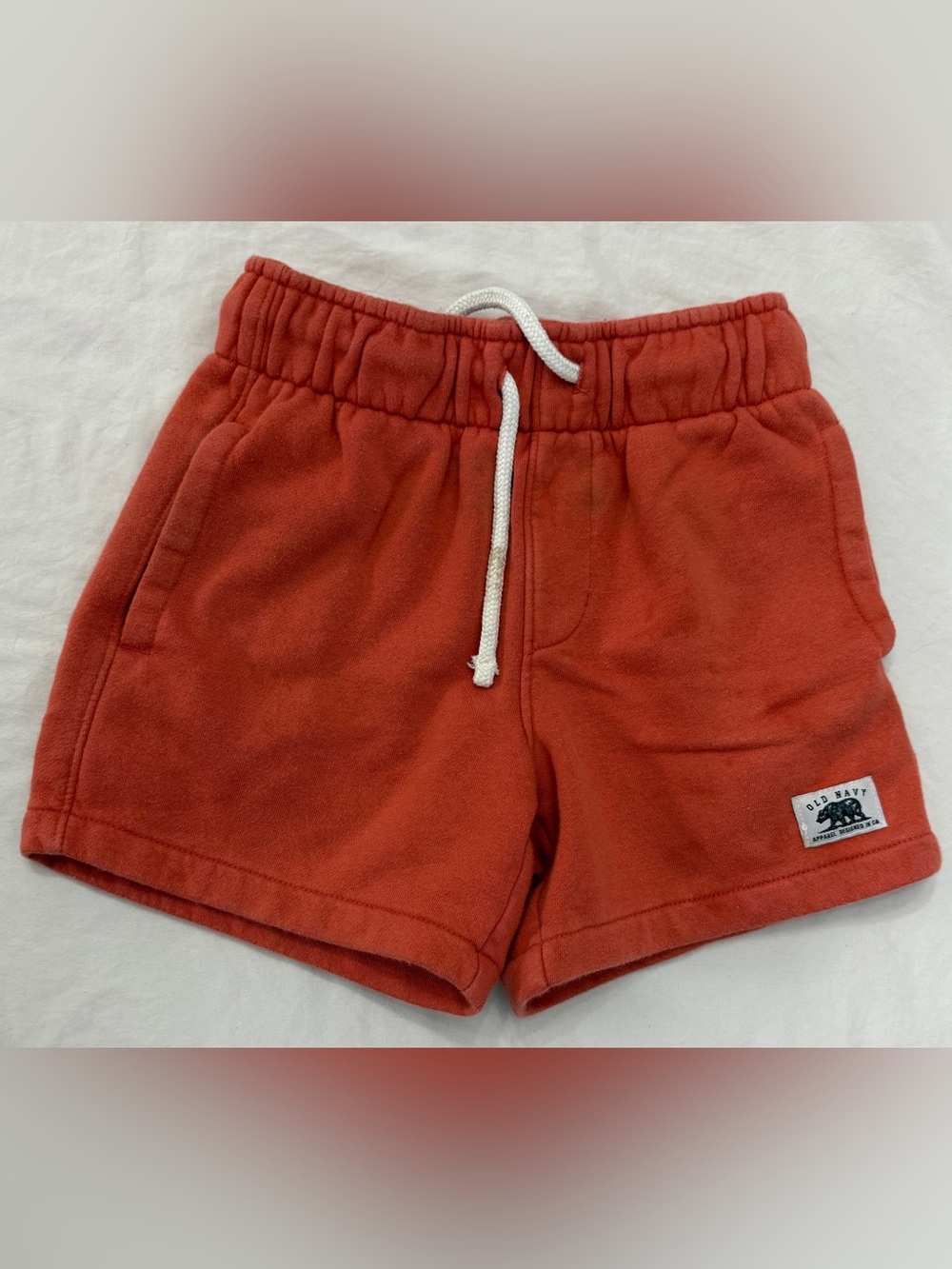 Old Navy Rust Orange Drawstring Fleece Shorts
